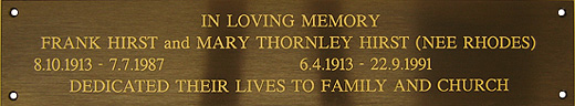 An example of an engraved bronze memorial plaque