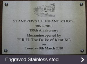 Engraved Stainless steel
