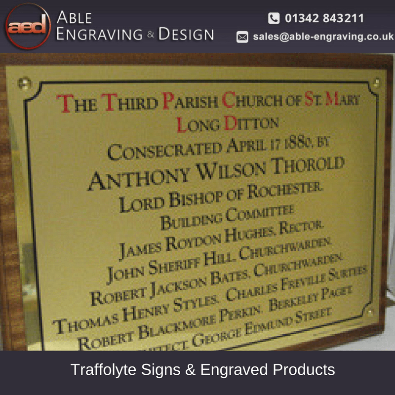 Traffolyte Signs & Engraved Products