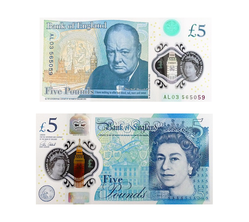 New five pound notes