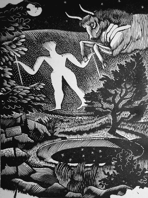 The Long Man of Wilmingham, Eric Ravilious (1925).
